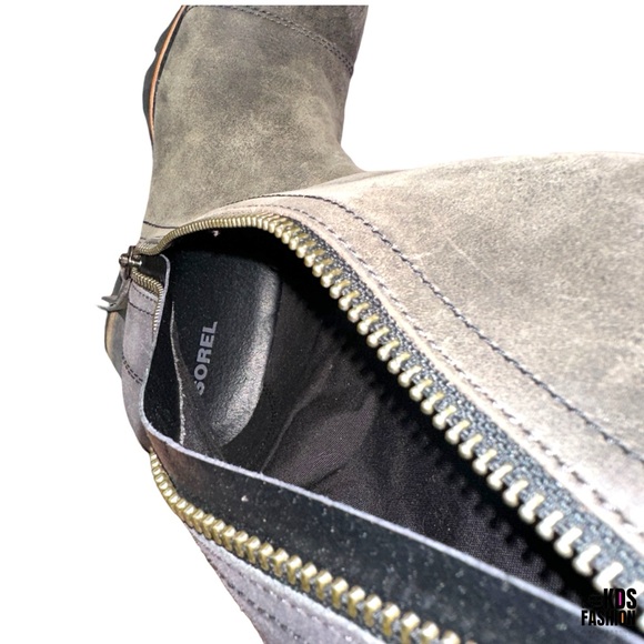 Sorel “Addington” Tall Dark Grey/Black Waterproof Boots 8 - Picture 13 of 15